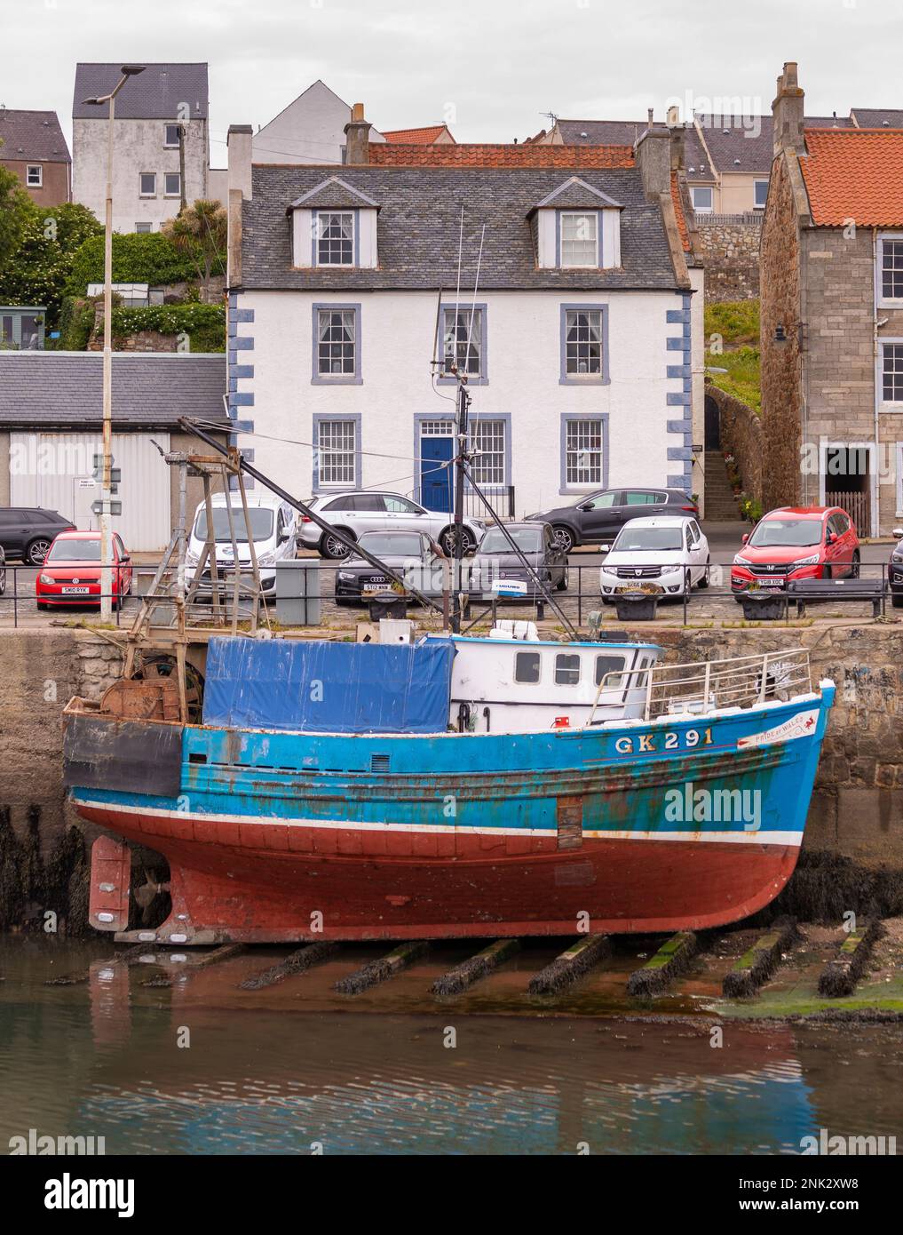 Porto di PITTENWEEM, SCOZIA, EUROPA - villaggio di pescatori sulla costa orientale della Scozia. Foto Stock