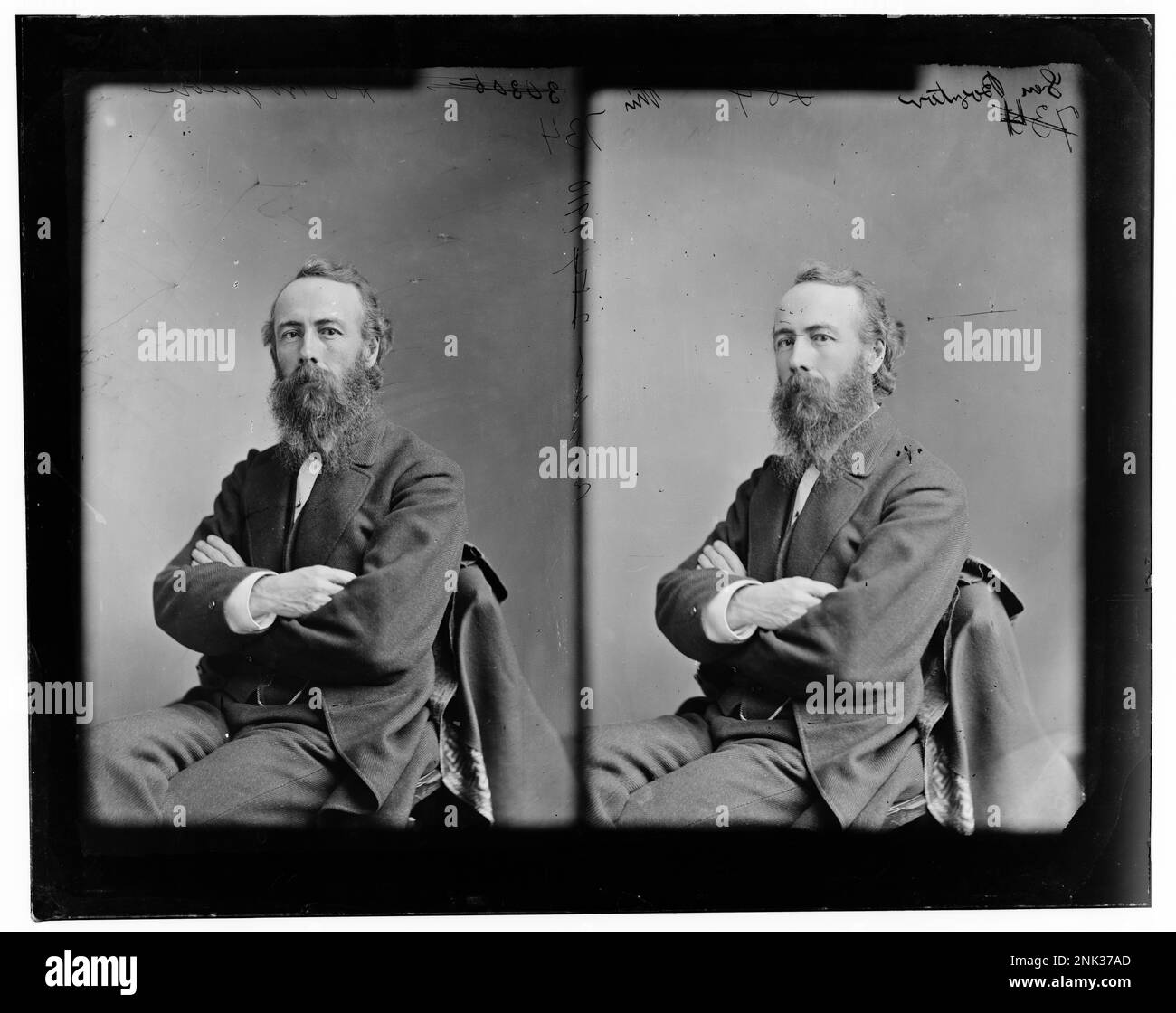 Fotografia del generale H.V. Boynton, un ufficiale dell'esercito americano, non in uniforme, conservata nella Biblioteca del Congresso Brady-Handy Collection. Foto Stock