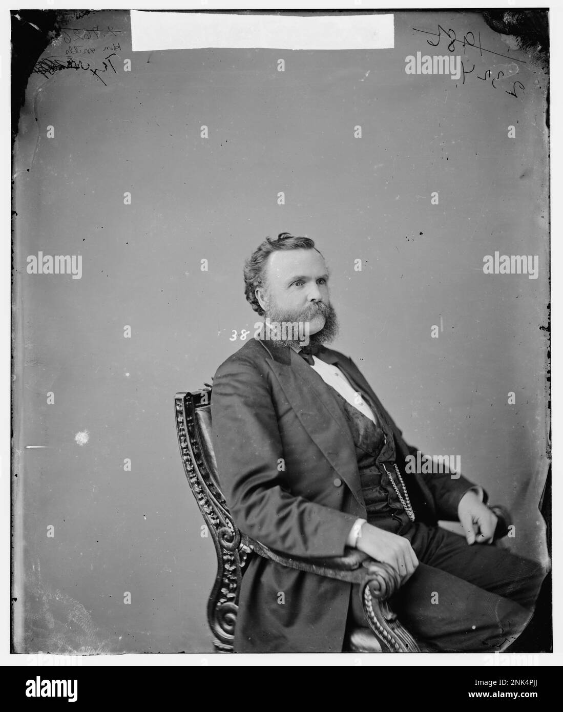 Ritratto di Roger Q. Mills, politico del Texas, rappresentante della camera degli Stati Uniti e senatore noto per la sua difesa dei diritti degli stati e del conservatorismo fiscale. Foto Stock