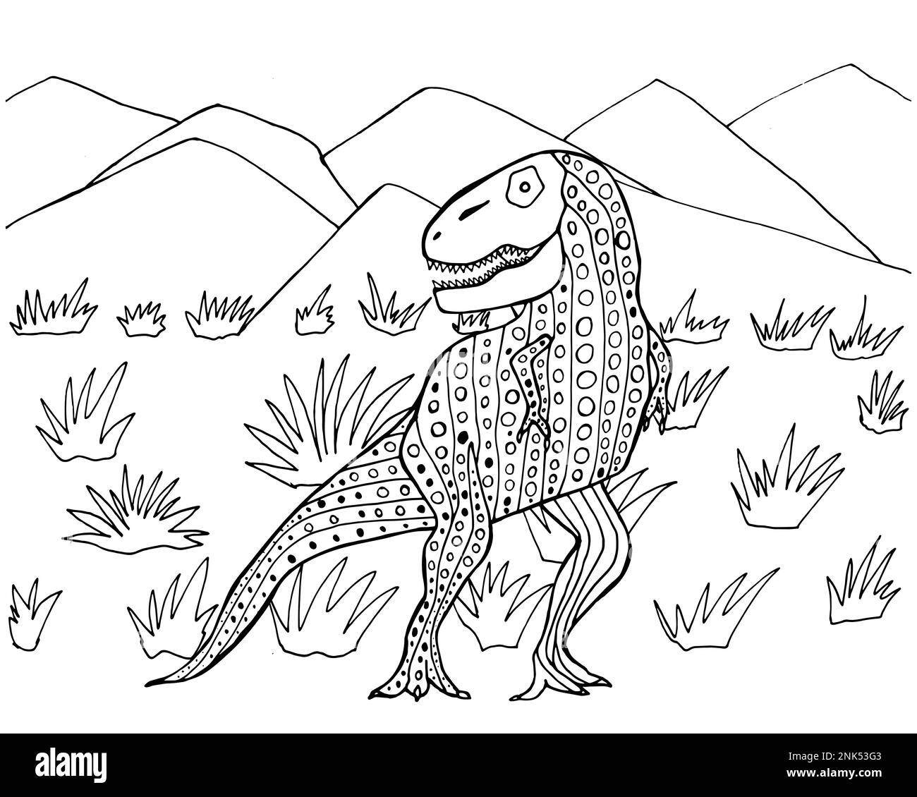 Tirannosauro nel deserto Illustrazione Vettoriale