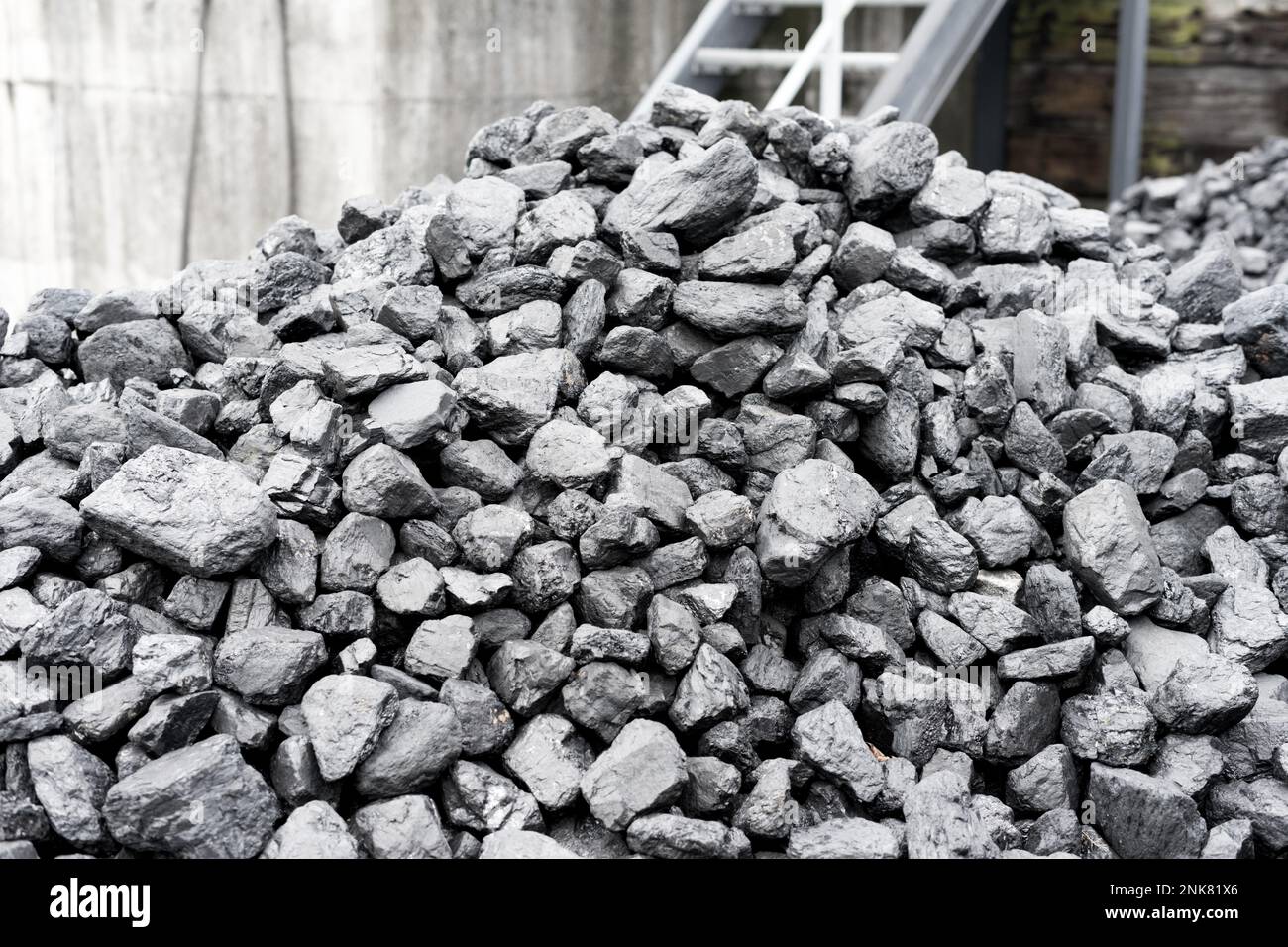 Un mucchio di carbone per l'energia di combustibile fossile Foto Stock