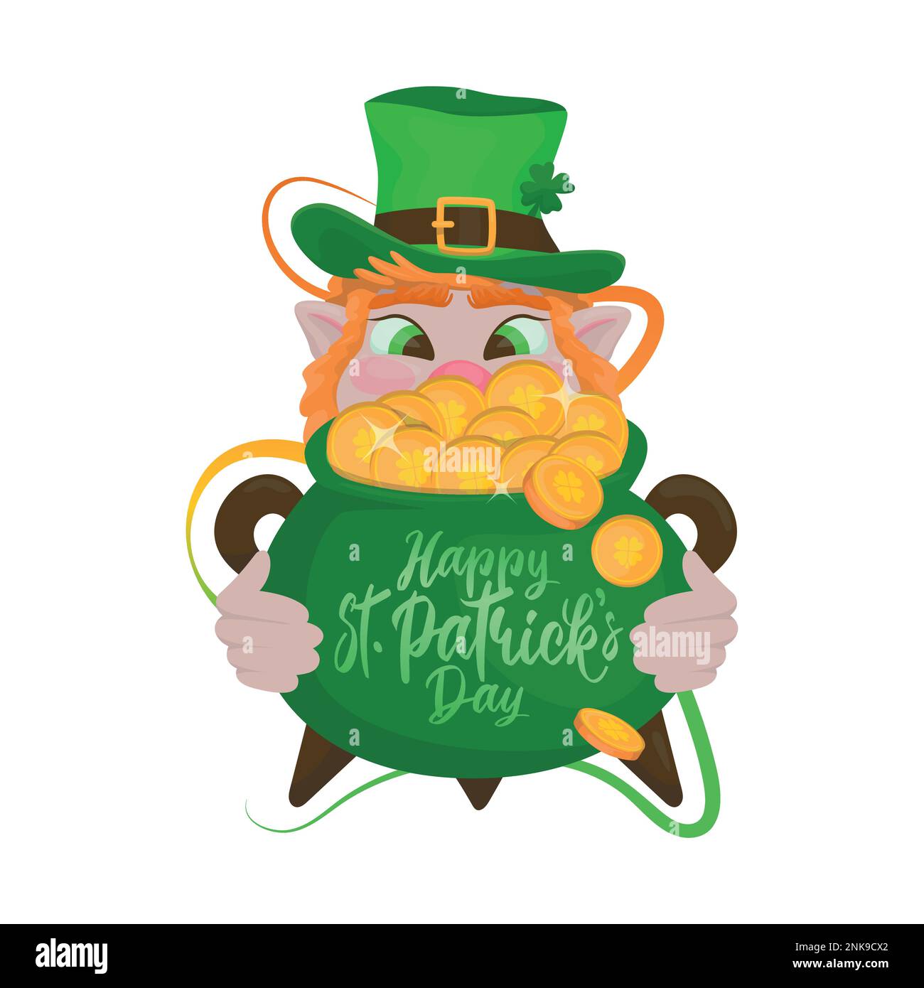 tesori dell' Caroline LH9198GF Corgi San Patrizio Shamrock