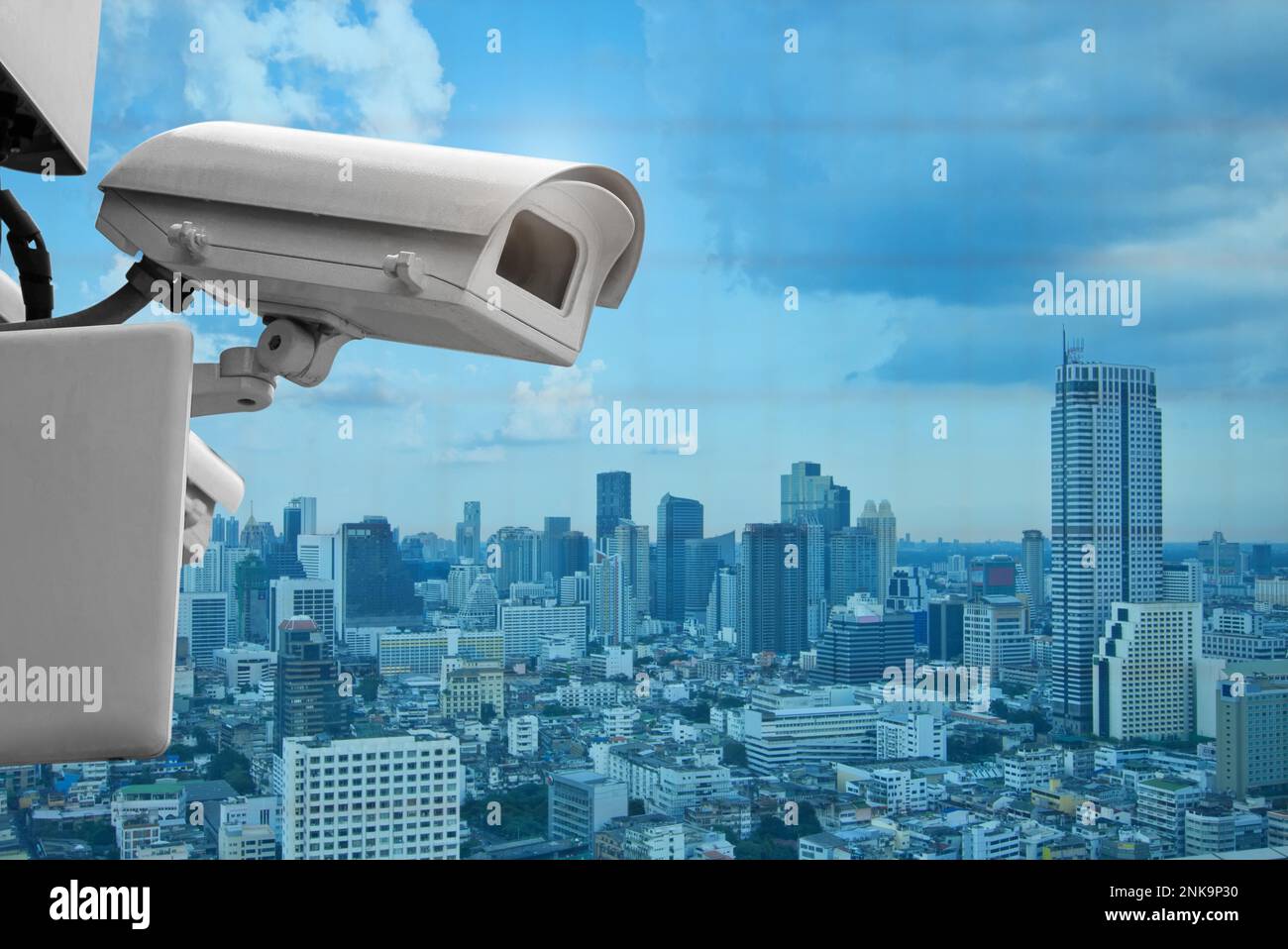 Configurazione telecamera di sicurezza, installazione tvcc Foto Stock