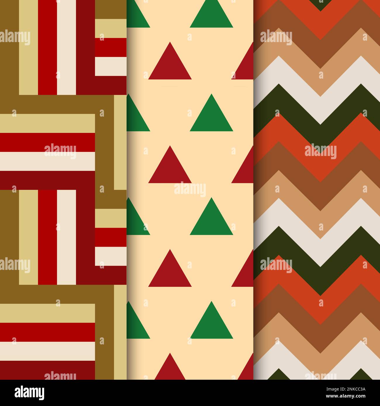 Illustrazione vettoriale con set di pattern geomentricali per il pacchetto Illustrazione Vettoriale