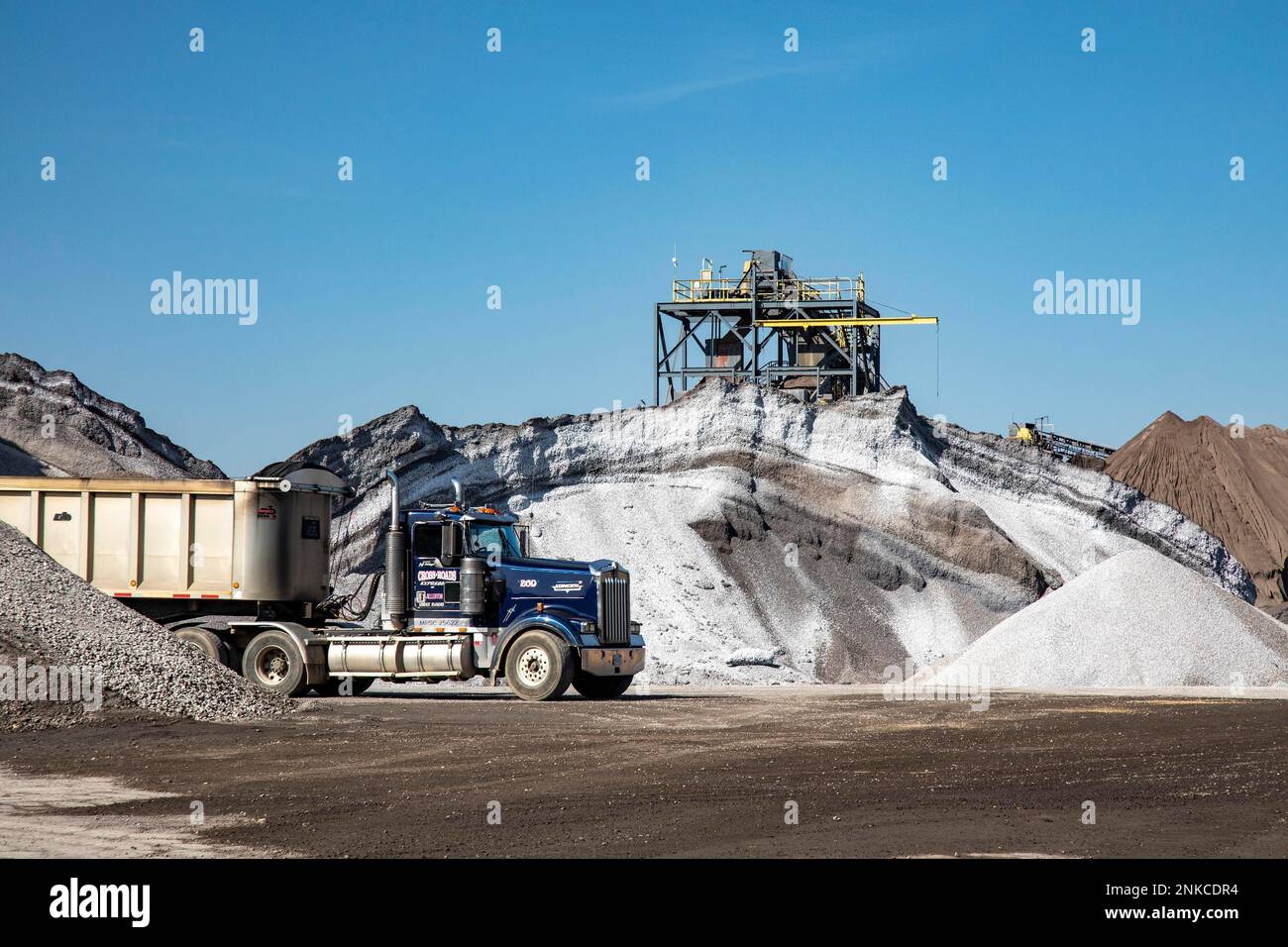 Detroit, Michigan, l'impianto di aggregati Edward C. Levy a sud-ovest di Detroit Foto Stock