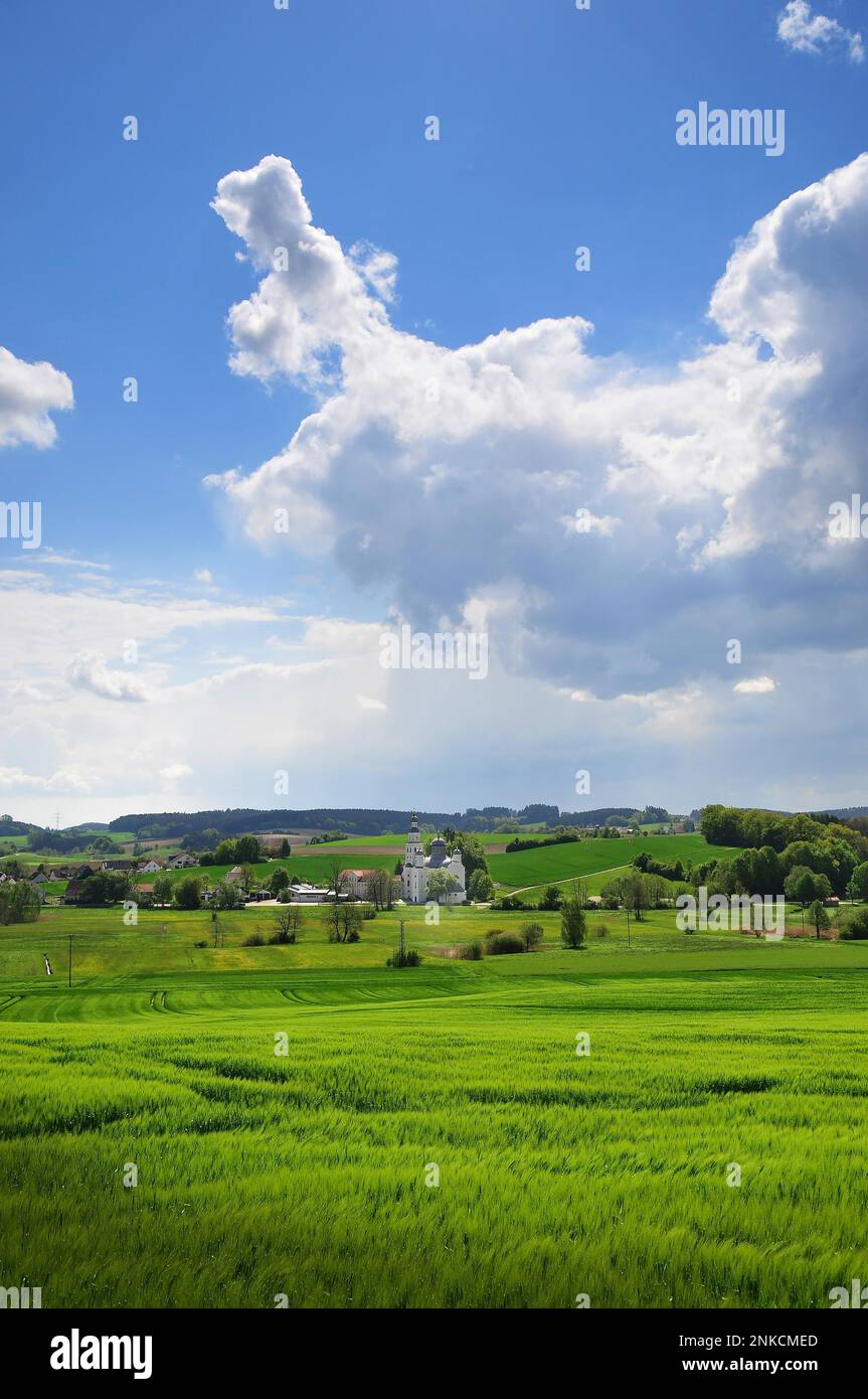 Chiesa del pellegrinaggio Maria a Wittelsbach, Baviera, Germania Foto Stock