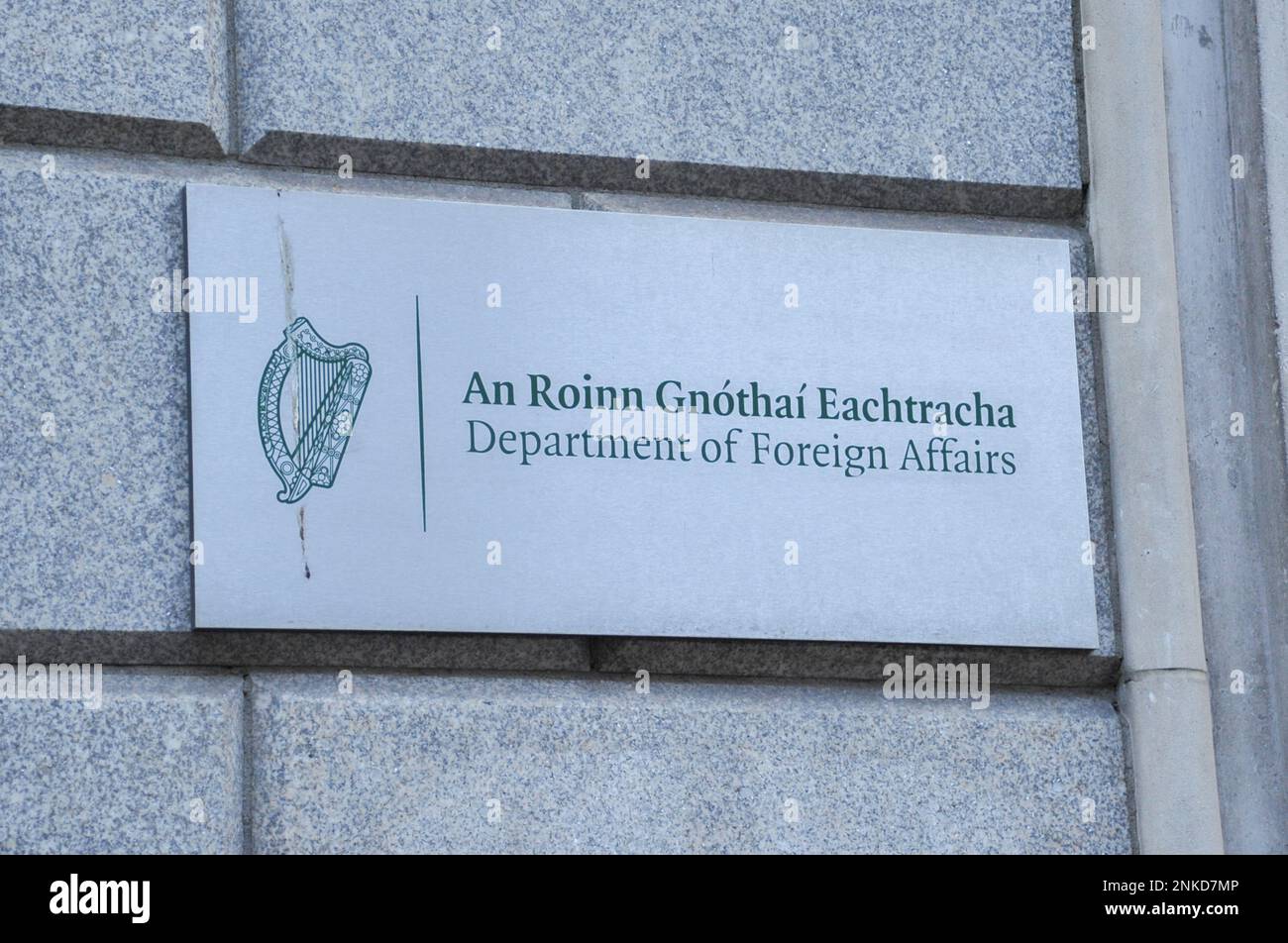 Ufficio del Dipartimento degli Affari Esteri, edifici governativi, Upper Merrion Street, Dublino, Irlanda. Foto Stock
