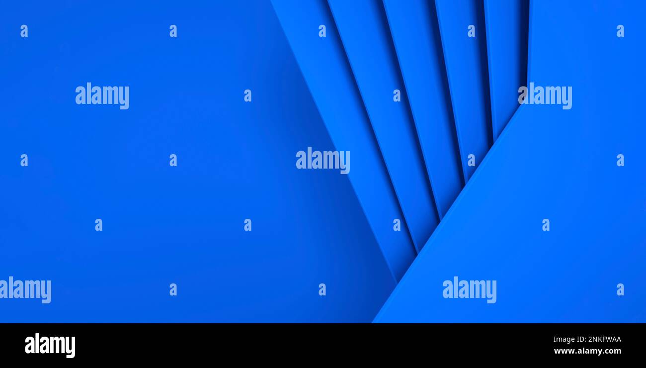 Forme geometriche su sfondo blu astratto Foto Stock