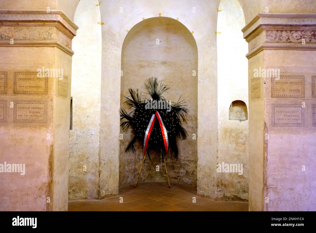 Tempio di San Sebastiano che si erge come memoriale ai Martiri Belfiore a Mantova Foto Stock