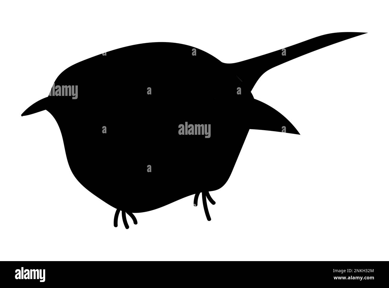 La silhouette degli uccelli sparrow. Design di carattere cartoon piatto. Icona dell'uccello, passero carino per il giorno del passero del mondo. Illustrazione vettoriale Illustrazione Vettoriale