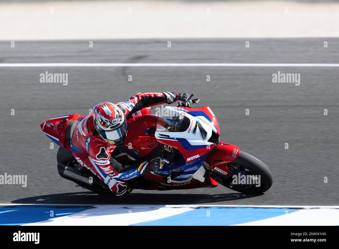 Phillip Island, Australia, 24 febbraio 2023. Iker Lecuona di ESP sul Team HRC Honda durante il Campionato Mondiale Superbike FIM 2023 al Phillip Island Circuit il 24 febbraio 2023 a Phillip Island, Australia. Credit: Ivica Glavas/Speed Media/Alamy Live News Foto Stock