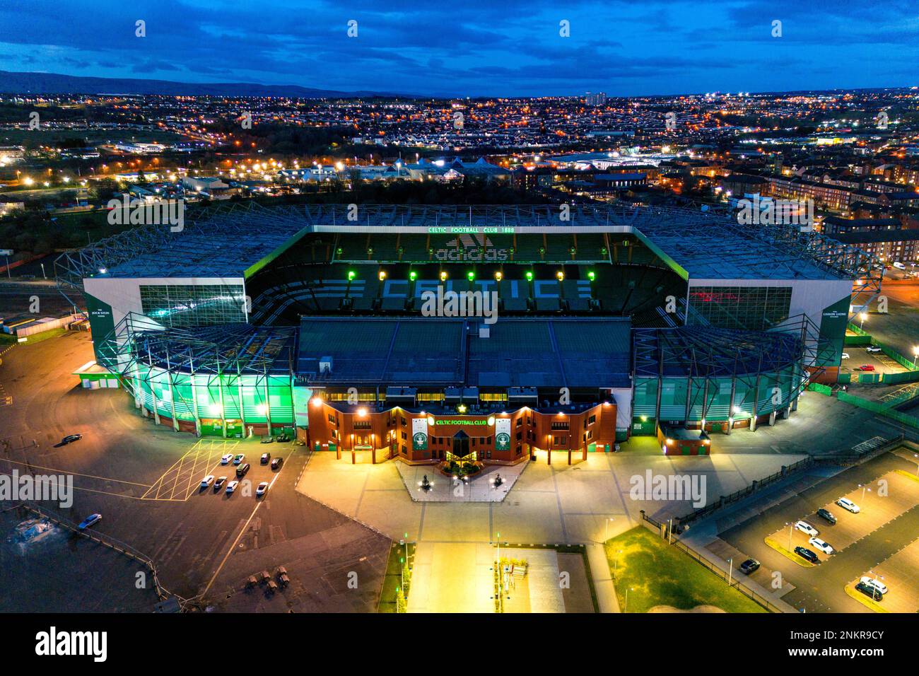 Celtic Park, sede del Celtic FC, Parkhead, Glasgow, Scozia, Regno Unito Foto Stock
