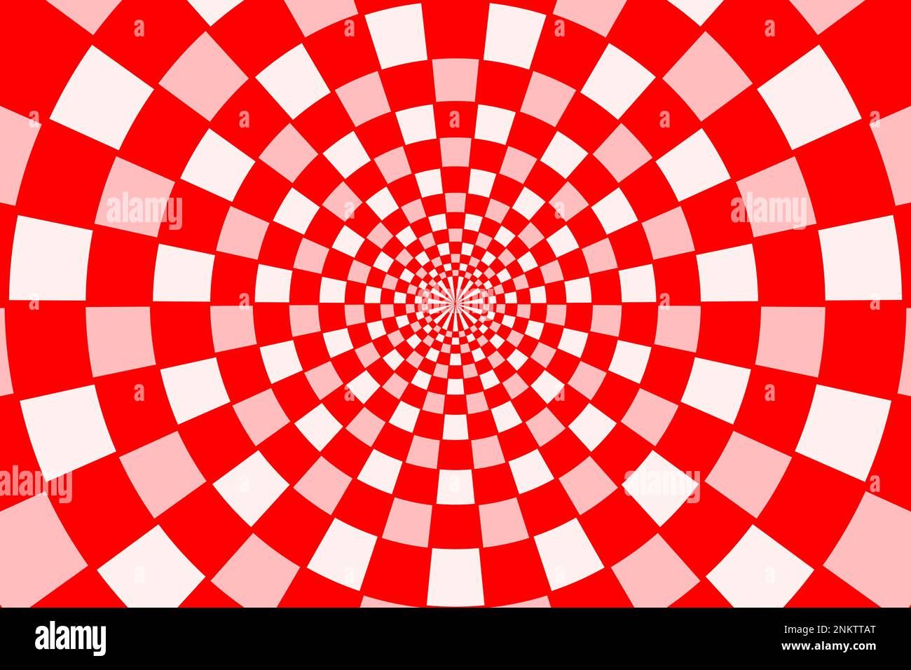 Settori a scacchi sul disco in cerchi concentrici sfondo dei quadrati astratti. illustrazione vettoriale Illustrazione Vettoriale