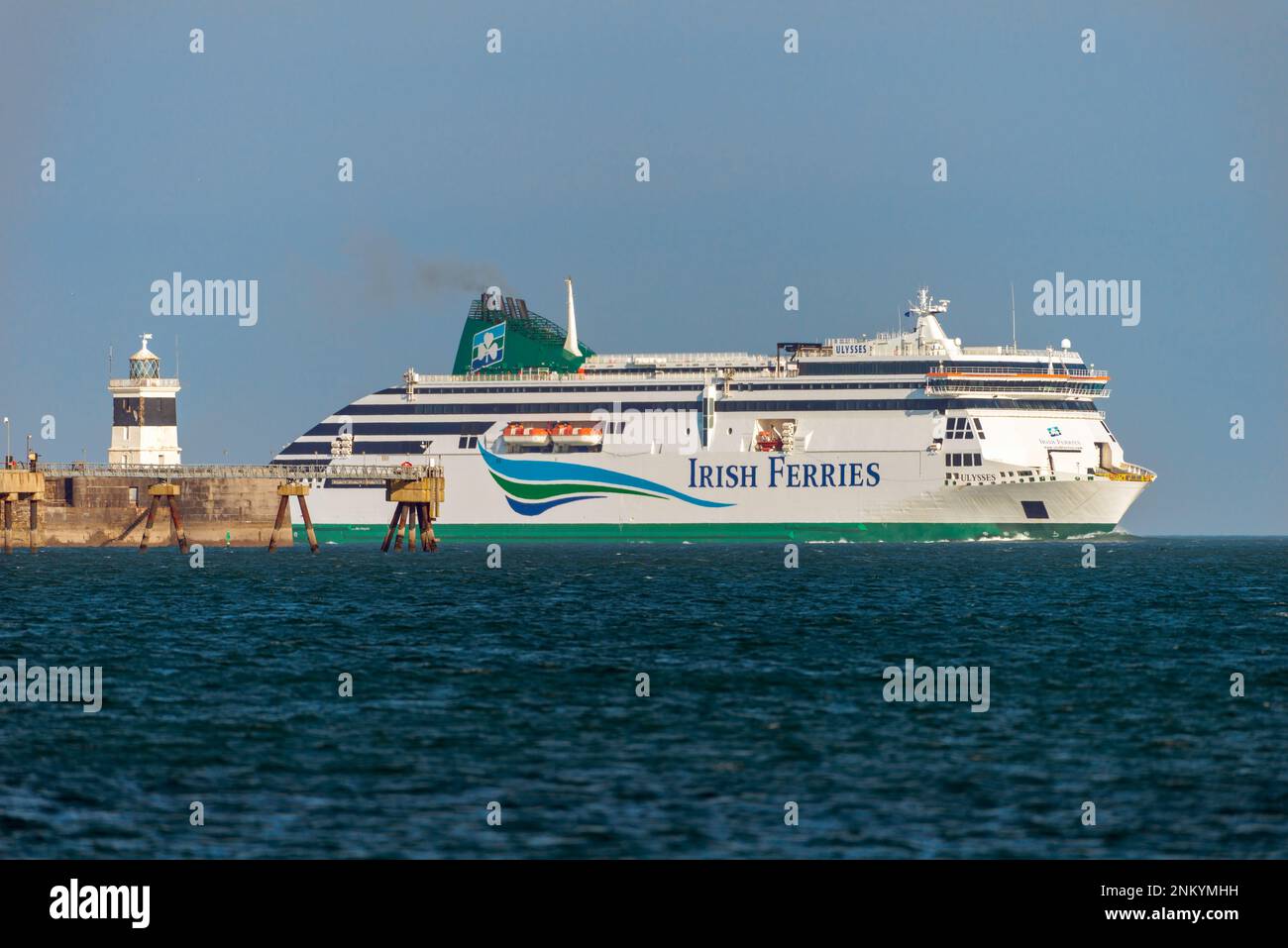 Ulysses è un traghetto del Mare d'Irlanda gestito da Irish Ferries tra il Regno Unito e l'Irlanda. Foto Stock