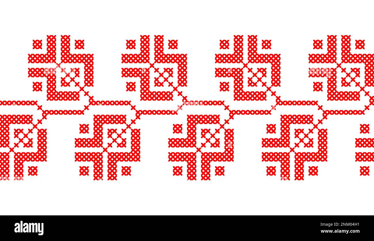 Ornamento vettoriale ucraino. Tradizione popolare, ornamento etnico Illustrazione Vettoriale