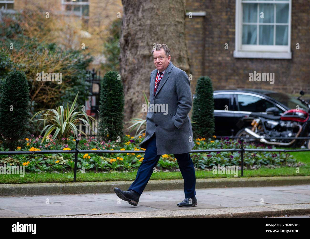 Londra, Inghilterra, Regno Unito. 24th Feb, 2023. L’ex negoziatore capo della Brexit e ministro del Gabinetto Lord DAVID FROST è visto arrivare a Downing Street. (Credit Image: © Tayfun Salci/ZUMA Press Wire) SOLO PER USO EDITORIALE! Non per USO commerciale! Foto Stock