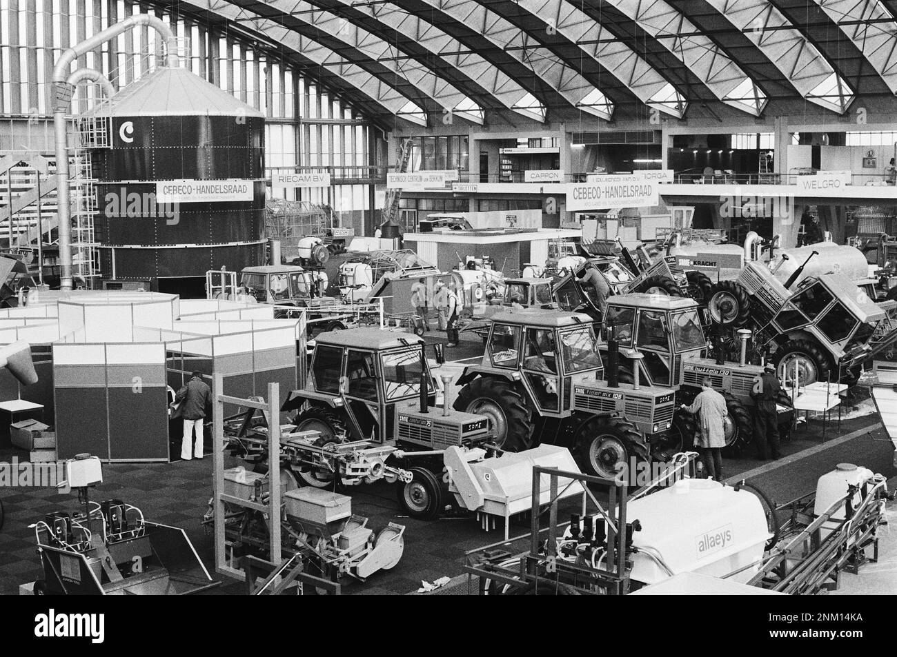 Paesi Bassi Storia: Agricoltura RAI 1980; trattore e attrezzi agricoli mostra ad Amsterdam ca. Gennaio 18, 1980 Foto Stock