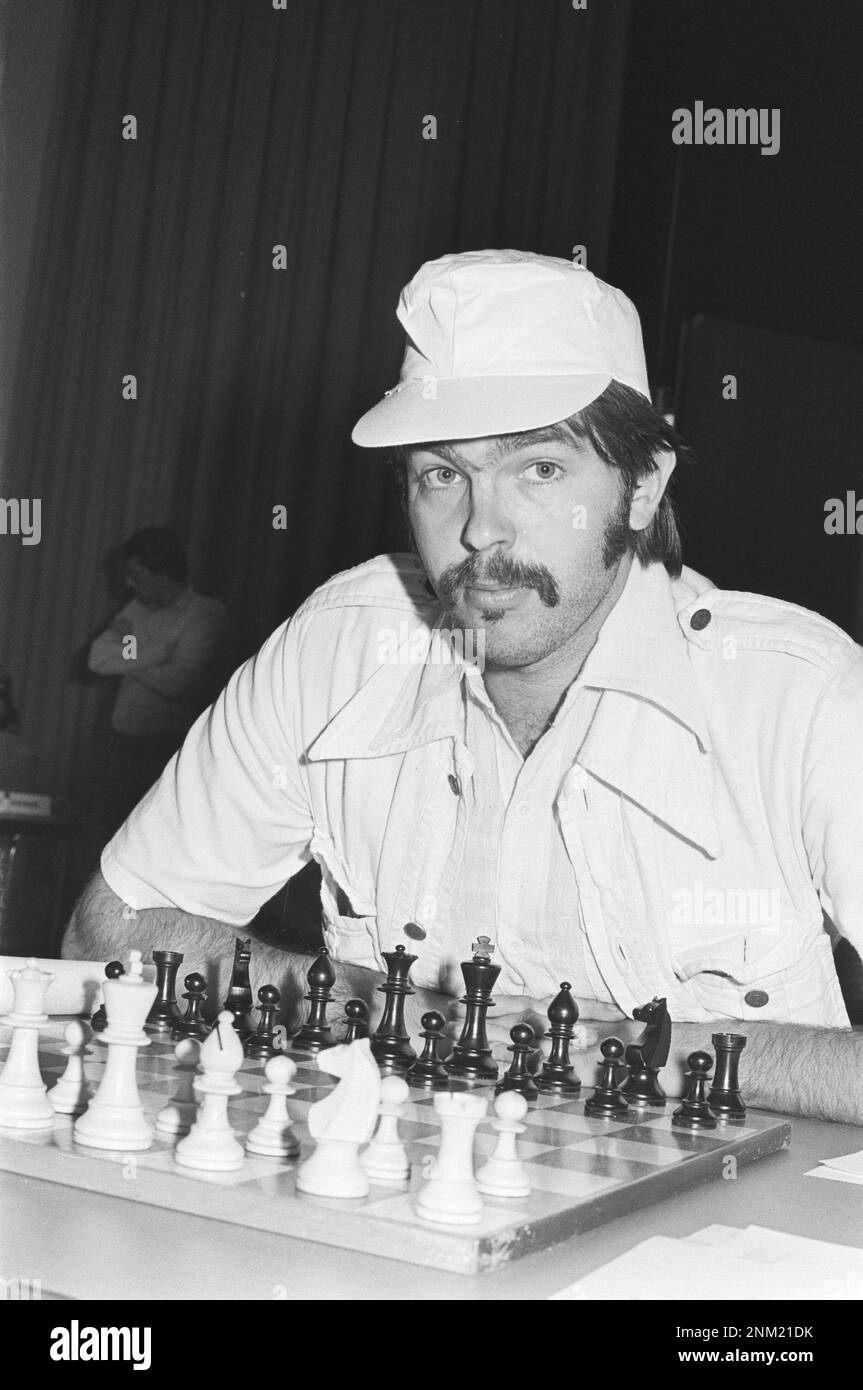 Torneo di scacchi IBM, Hans Bohm in azione ca. Luglio 19, 1976 Foto Stock