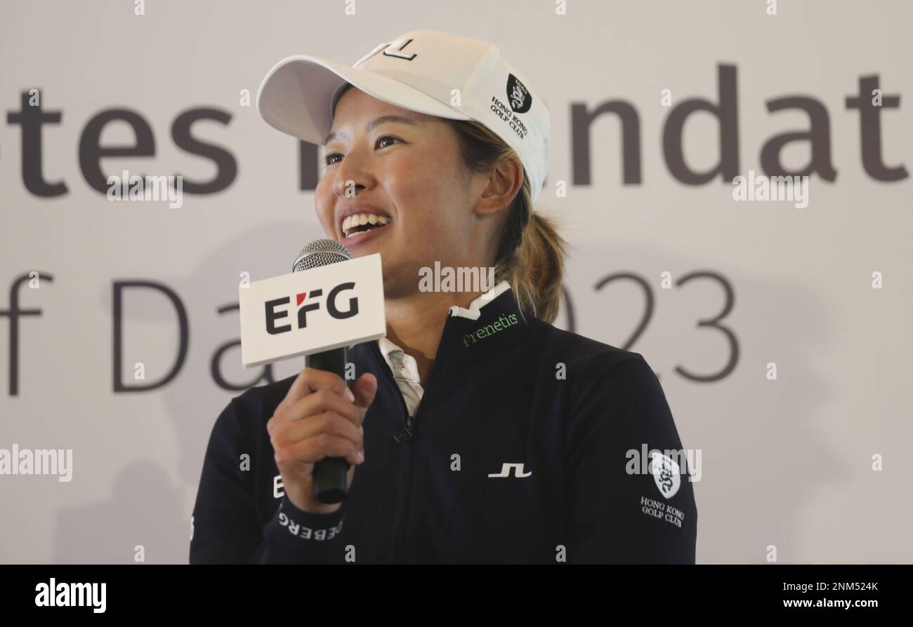 Golfista Tiffany Chan Tsz-ching all'Hong Kong Golf Club a Fanling. 22FEB23 SCMP/Xiaomei Chen Foto Stock