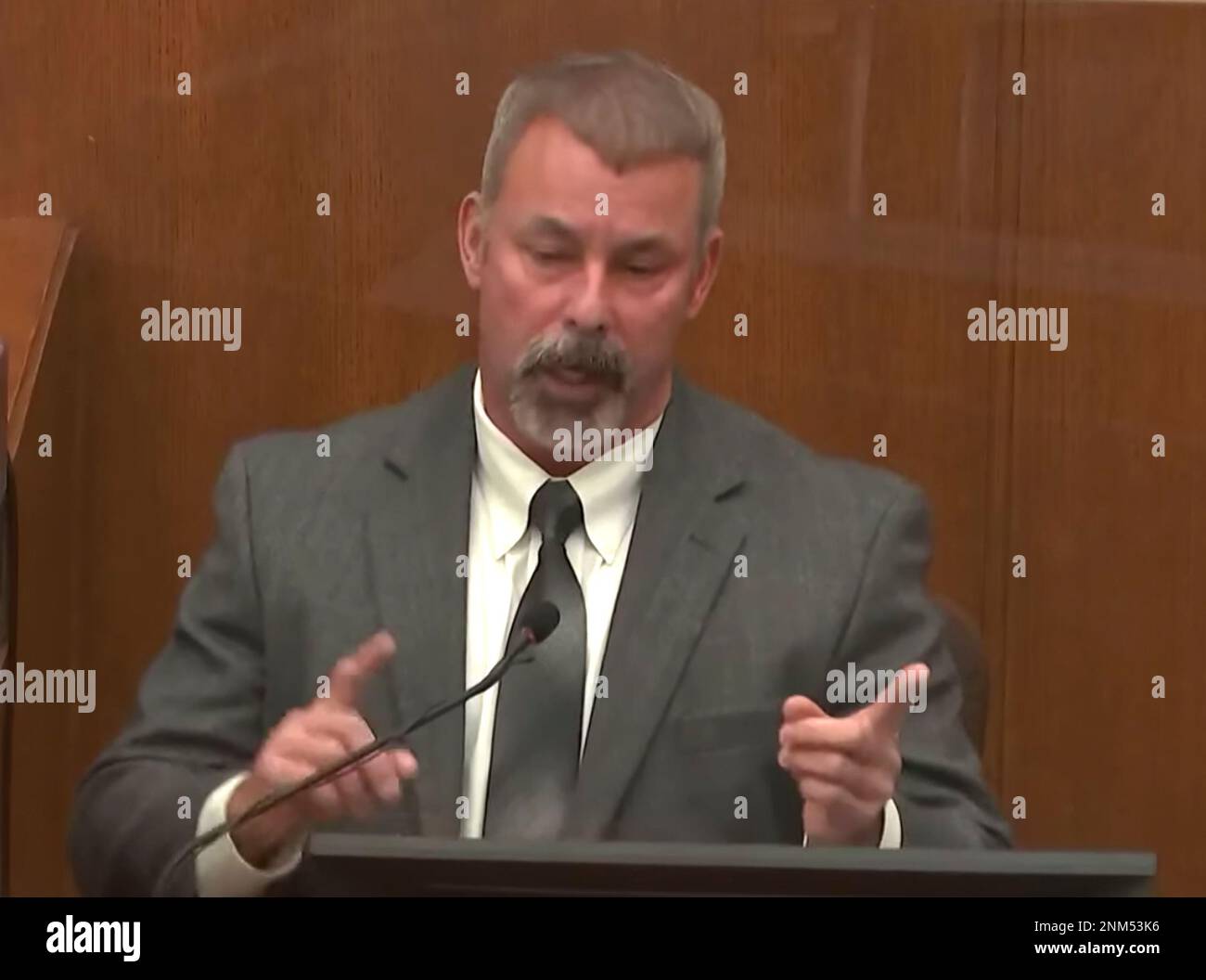 In this screen grab from video, Timothy Gannon, former Brooklyn Center