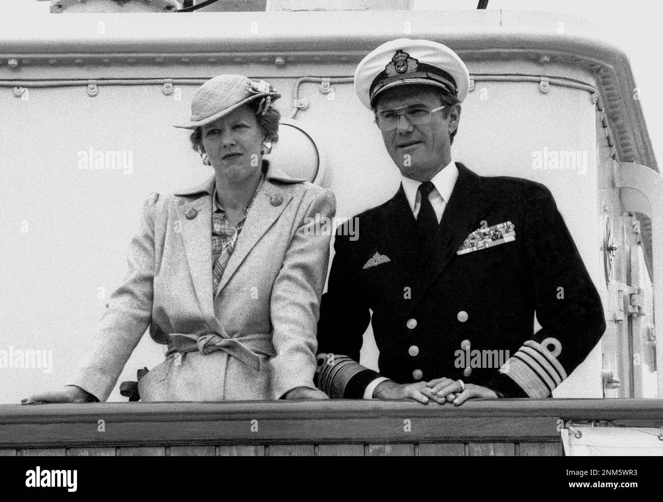 DANIMARCA REGINA MARGRETHE II e marito Principe Henrik alla loro nave ufficiale Danebrogen Foto Stock