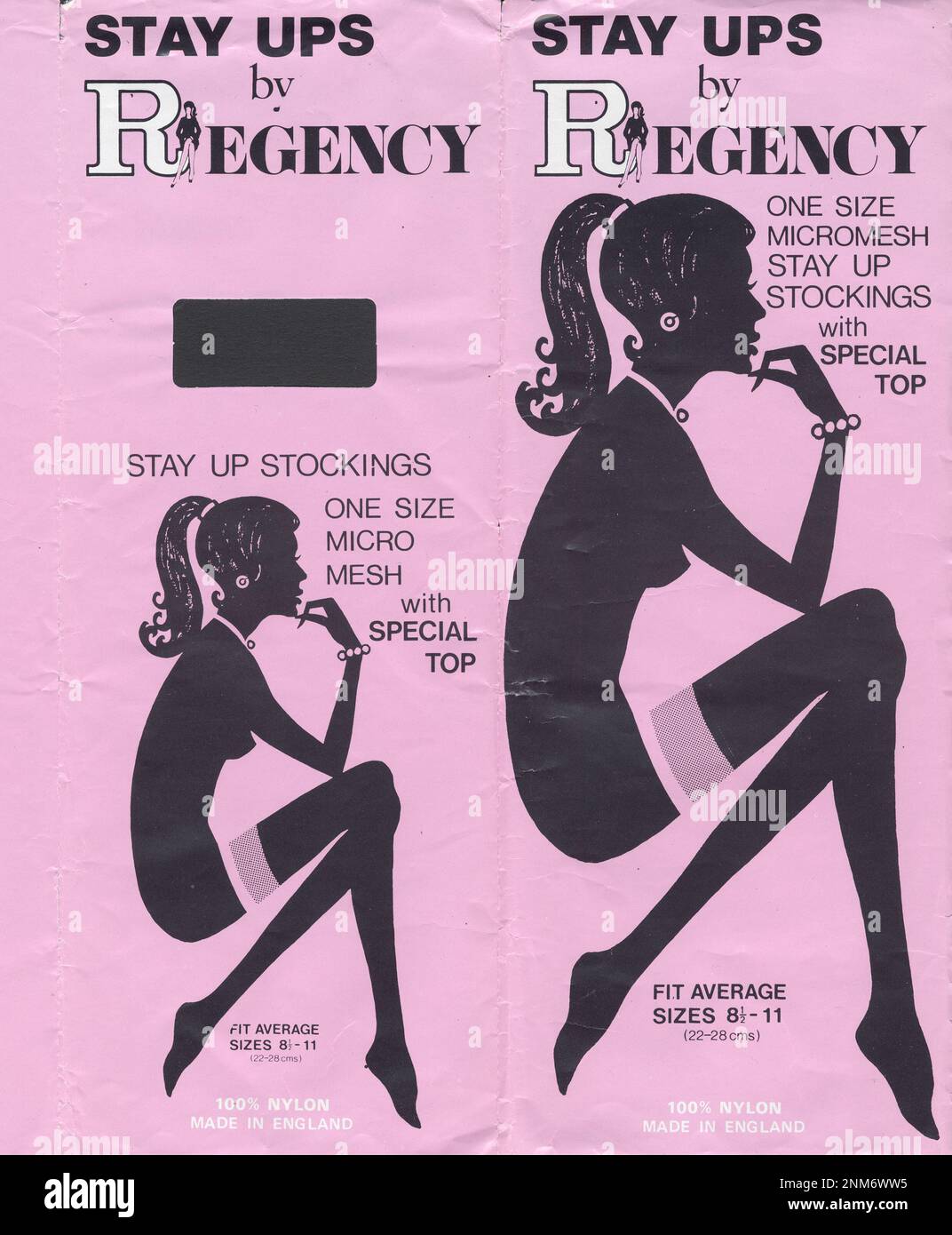 Tights Regency per stare in su. 100% nylon prodotto in Inghilterra produttore sconosciuto. Foto Stock