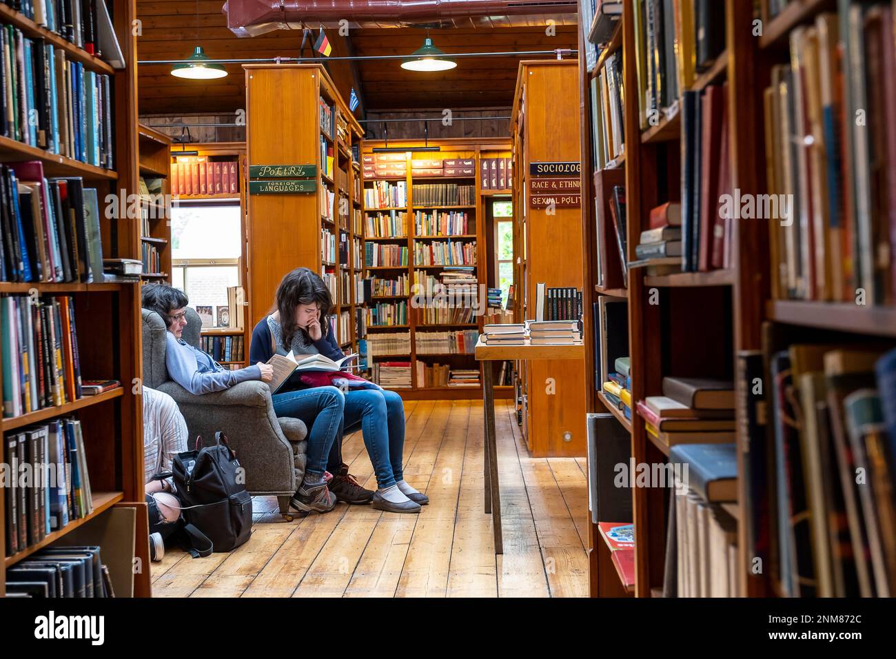 Richard Booth bookshop, Lion Street, Hay on Wye, Galles Foto Stock