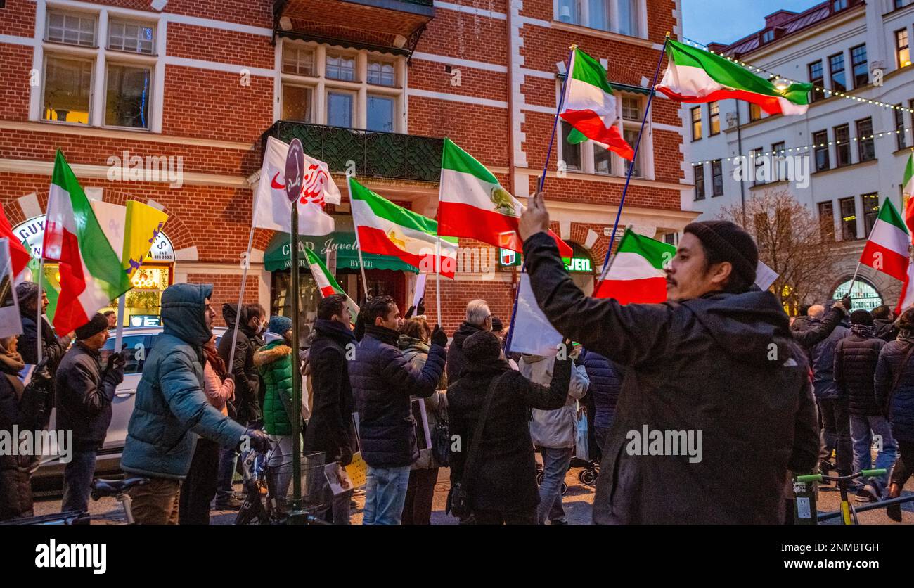 Manifestazione per la libertà delle donne iraniane a Malmo, Svezia Foto Stock