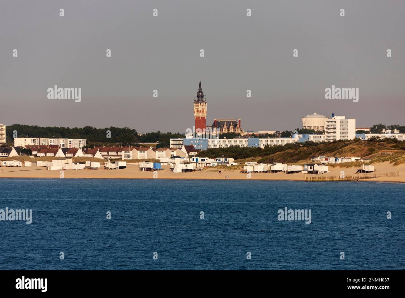 Spiaggia, le Havre, Francia Foto Stock