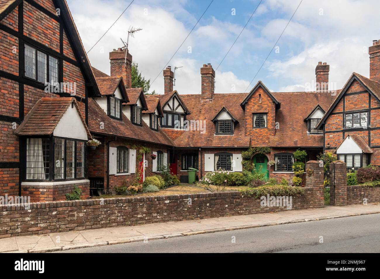 Case su Missenden Road e Old Buckinghamshire, Inghilterra Foto Stock