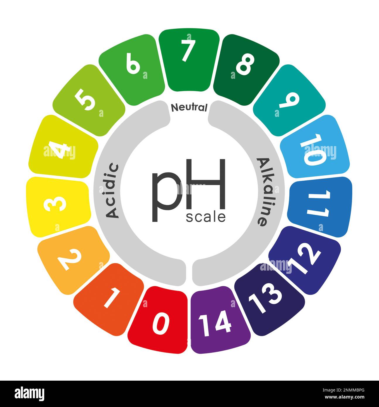 Scala di pH, illustrazione Foto Stock