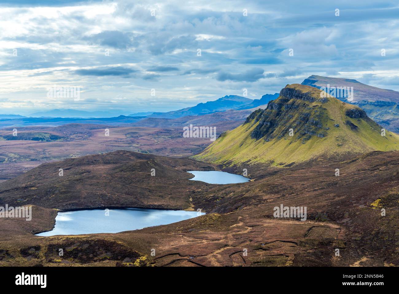 Il Quiraing sulla penisola di Trotternish, Isola di Skye, Scozia Foto Stock