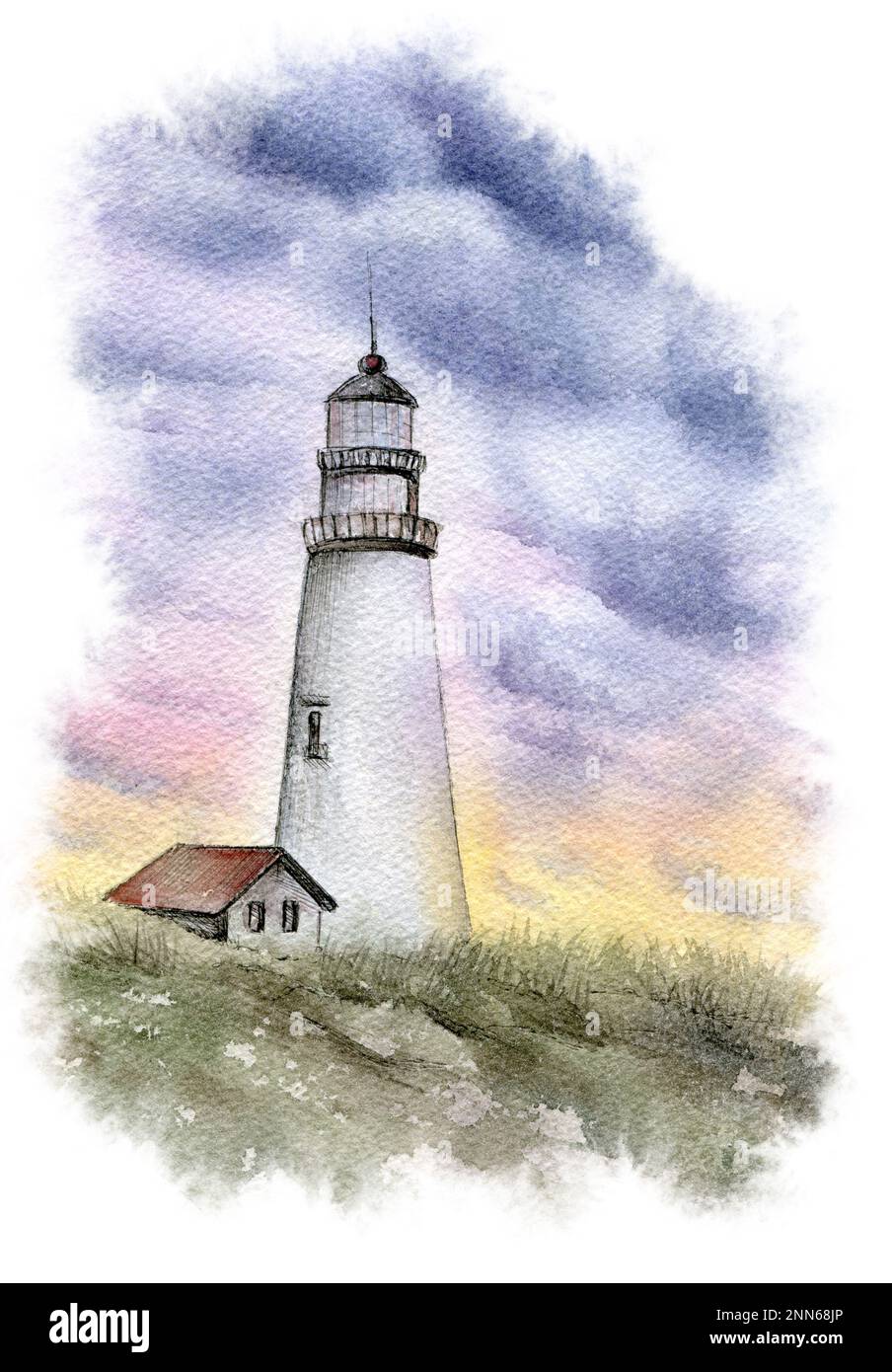 Watercolor lighthouse immagini e fotografie stock ad alta risoluzione -  Alamy