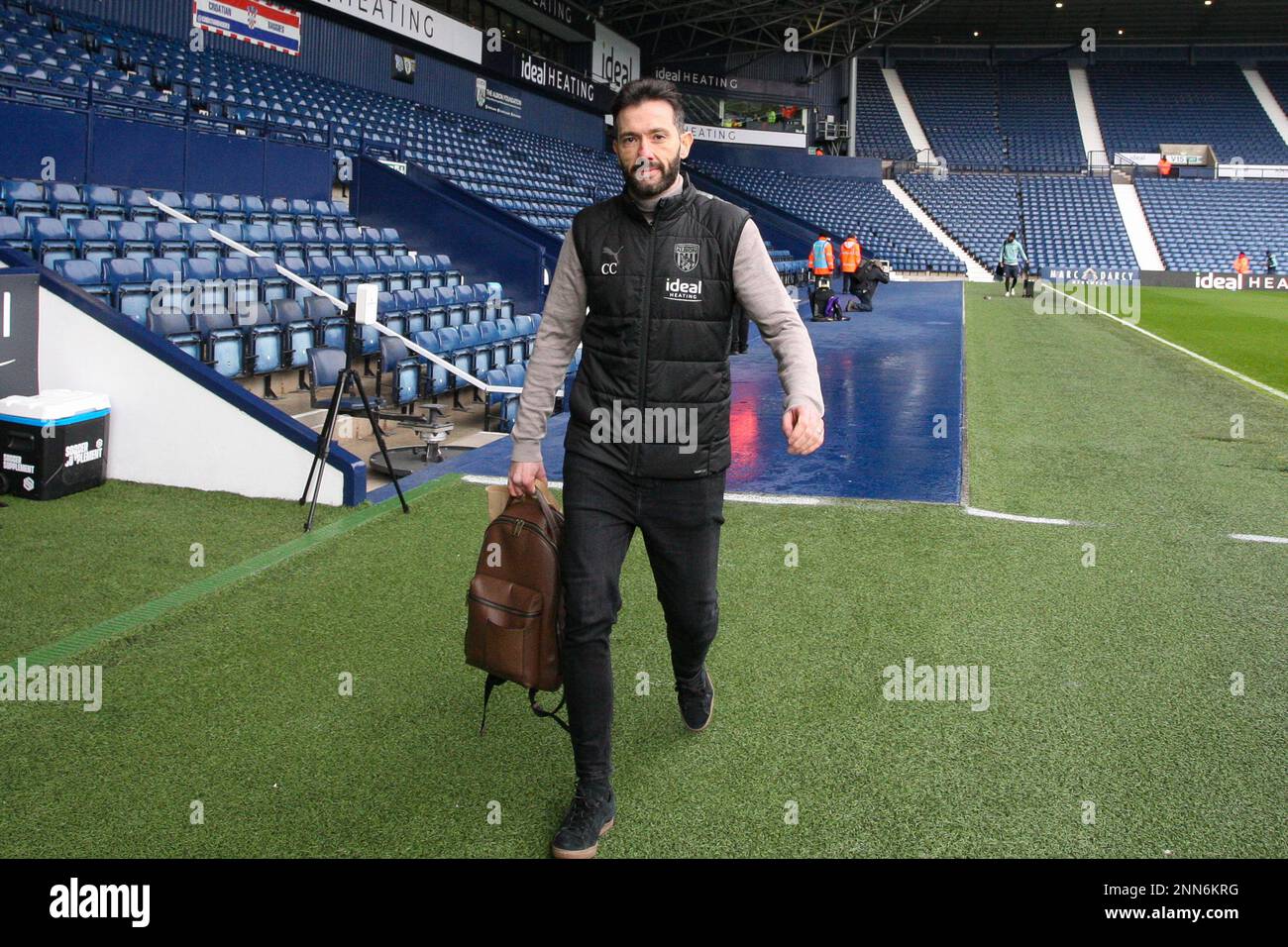 Carlos Corber‡, manager di West Bromwich Albion«, arriva allo stadio durante la partita del campionato Sky Bet tra West Bromwich Albion e Middlesbrough presso gli Hawthorns, West Bromwich sabato 25th febbraio 2023. (Foto: Gustavo Pantano | MI News) Foto Stock