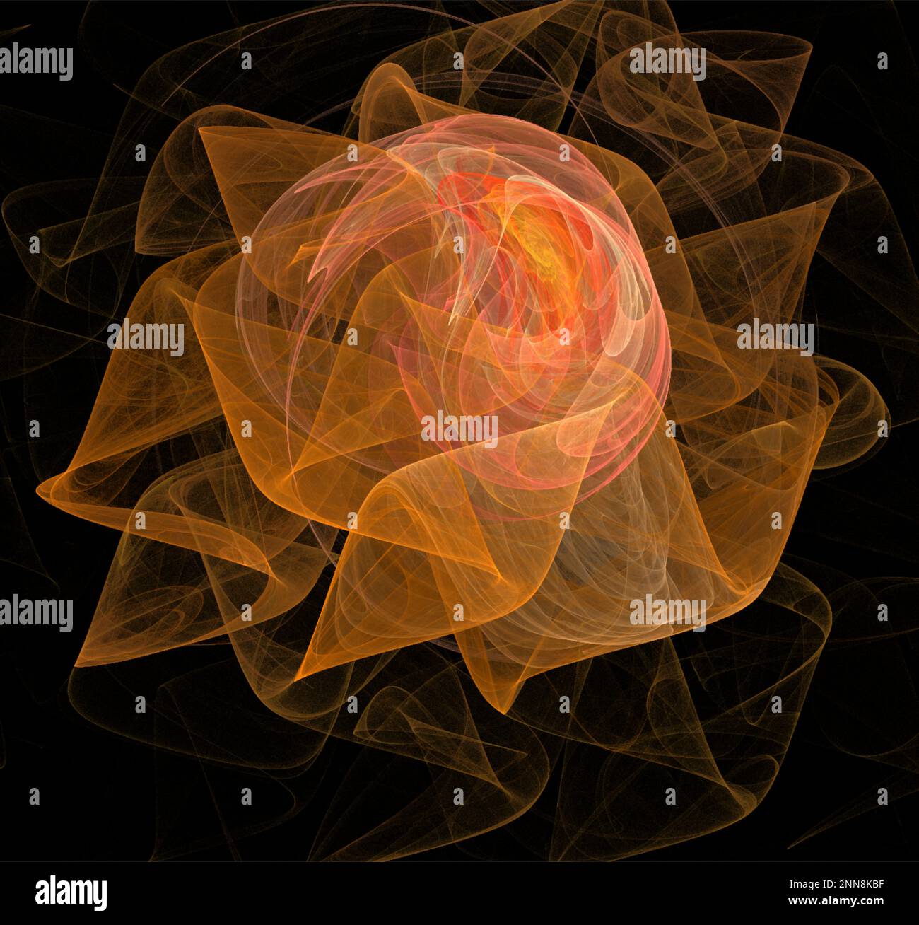 sfondo astratto giallo e arancione, grafica digitale a colori, design Foto Stock