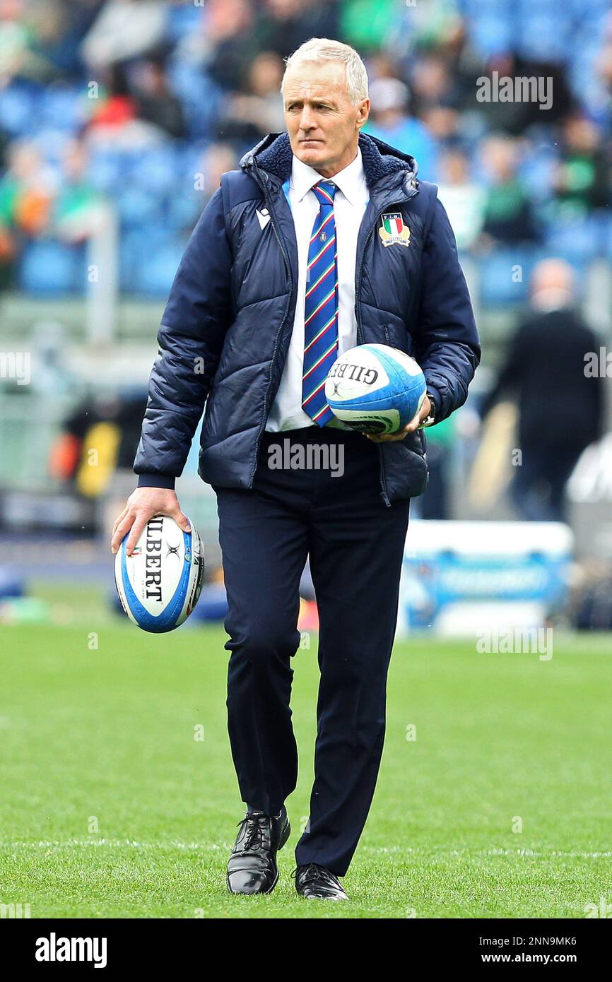 Kieran Crowley allenatore capo d'Irlanda durante la partita di rugby delle  sei Nazioni 2023 tra Italia e Irlanda il 25 febbraio 2023 allo Stadio  Olimpico di Roma, Italia - Photo: Federico Proietti /