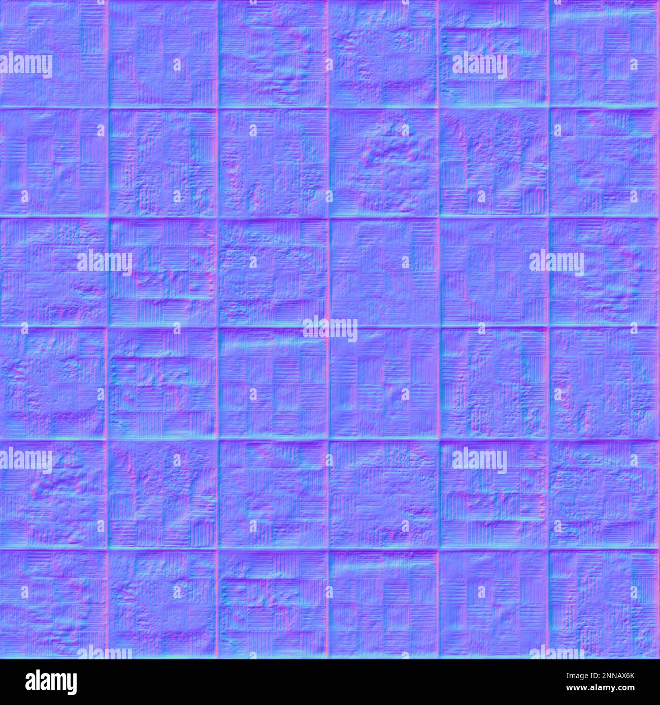 Mappa normale piastrelle di pavimento texture, Mappa normale piastrelle di pavimento Foto Stock