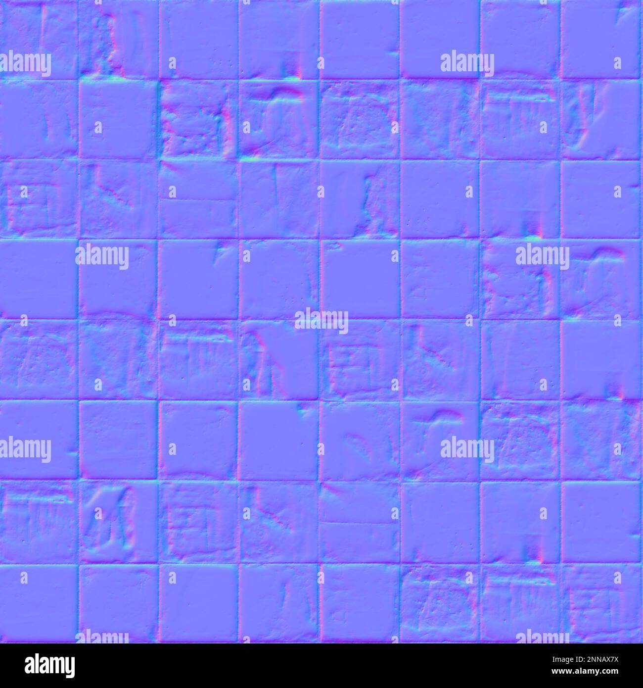 Mappa normale piastrelle di pavimento texture, Mappa normale piastrelle di pavimento Foto Stock