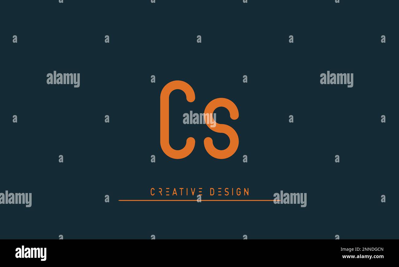 Lettere alfabetiche iniziali logo monogramma CS , SC Illustrazione Vettoriale