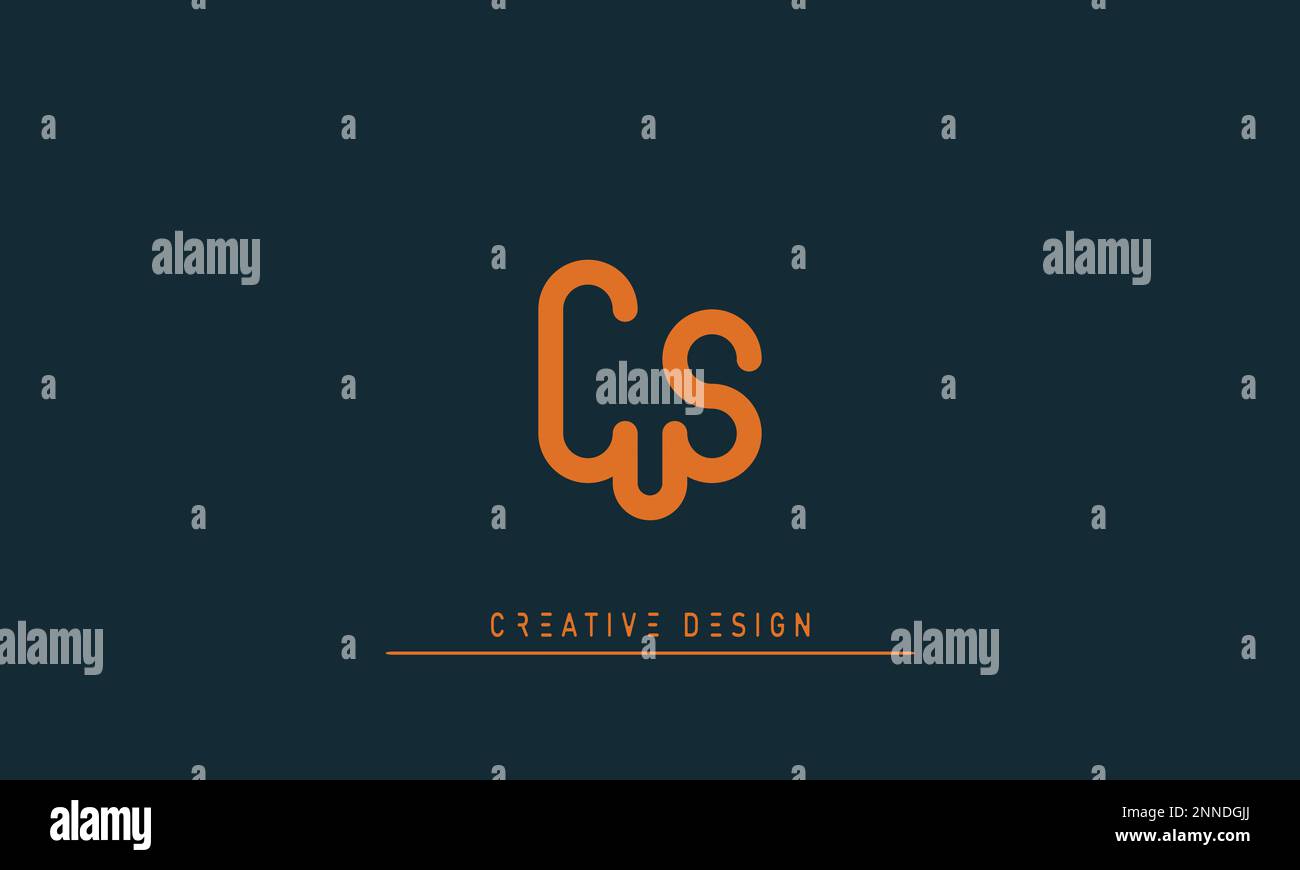 Lettere alfabetiche iniziali logo monogramma CS , SC Illustrazione Vettoriale