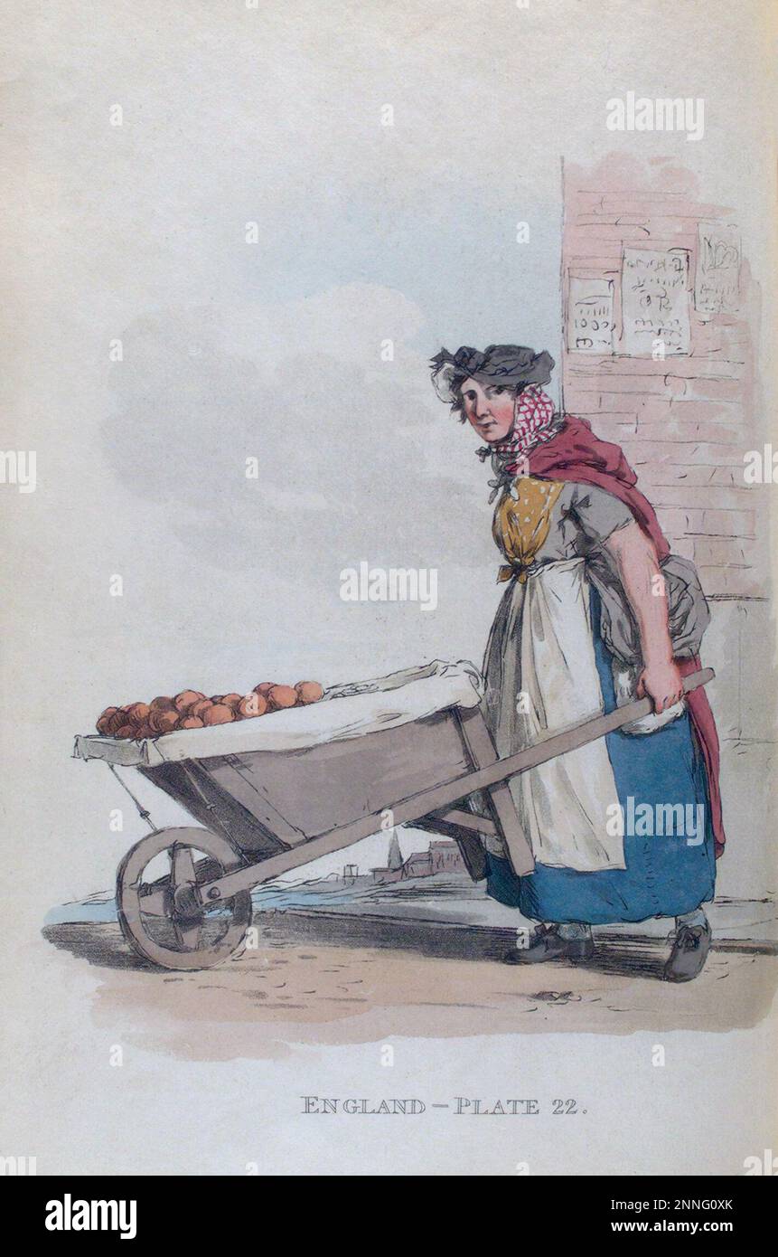 Barrow Woman, Inghilterra, illustrazione vintage dal 1814 Foto Stock