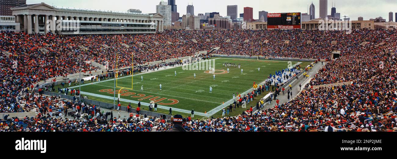 Partita di football americano, Soldier Field, Chicago, Illinois, USA Foto Stock