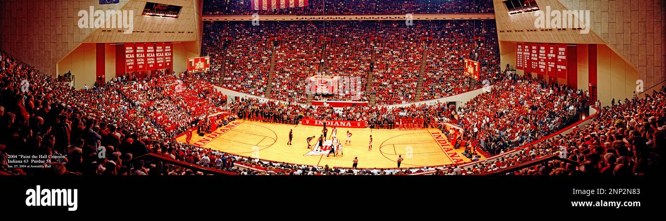 Partita di pallacanestro, Assembly Hall, Champaign, Illinois, USA Foto Stock