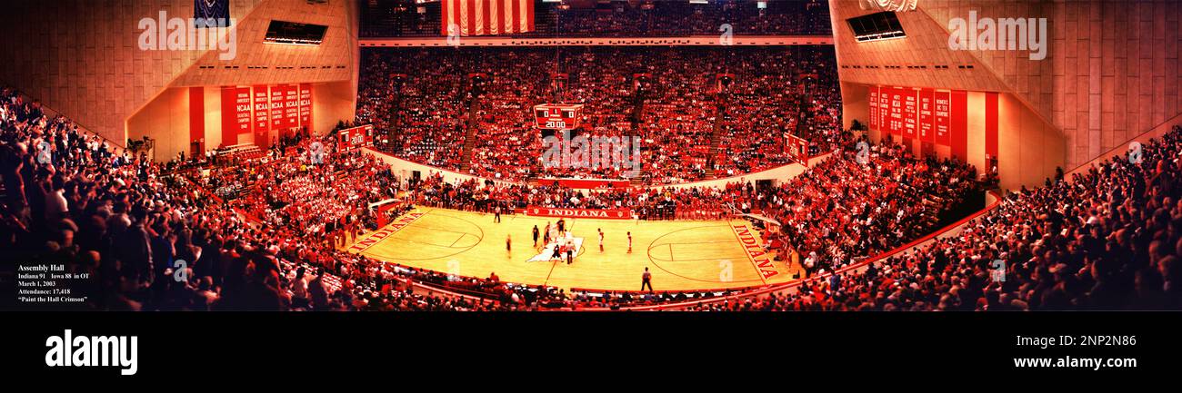 Partita di pallacanestro, Assembly Hall, Champaign, Illinois, USA Foto Stock