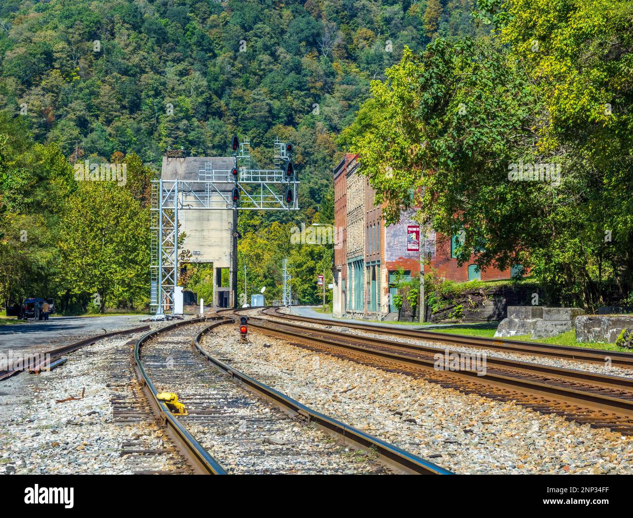 Thurmond Historic District, New River Gorge National Park and Preserve, West Virginia, USA Foto Stock