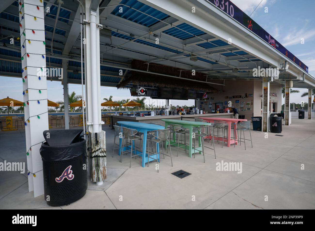 North Port FL USA: Vista generale dello stadio prima di una partita di allenamento primaverile della MLB tra gli Atlanta Braves e i Boston Red Sox al CoolToday P. Foto Stock