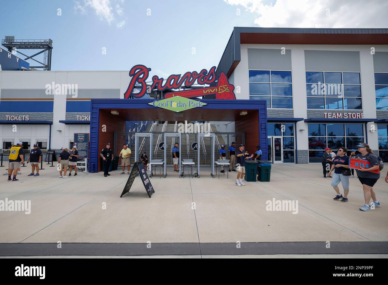 North Port FL USA: Vista generale dello stadio prima di una partita di allenamento primaverile della MLB tra gli Atlanta Braves e i Boston Red Sox al CoolToday P. Foto Stock