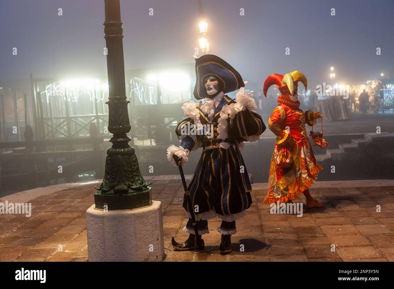 VENEZIA, ITALIA - Febbraio 17 2023: Le maschere del carnevale di Venezia 2023 Foto Stock