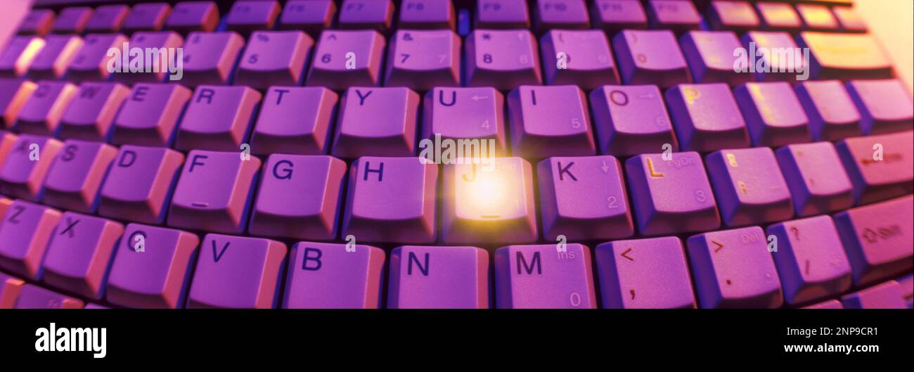 1994 TASTIERA STORICA PER COMPUTER PORTATILE IN LINGUA INGLESE AMERICANA (©AST CORP 1994) Foto Stock