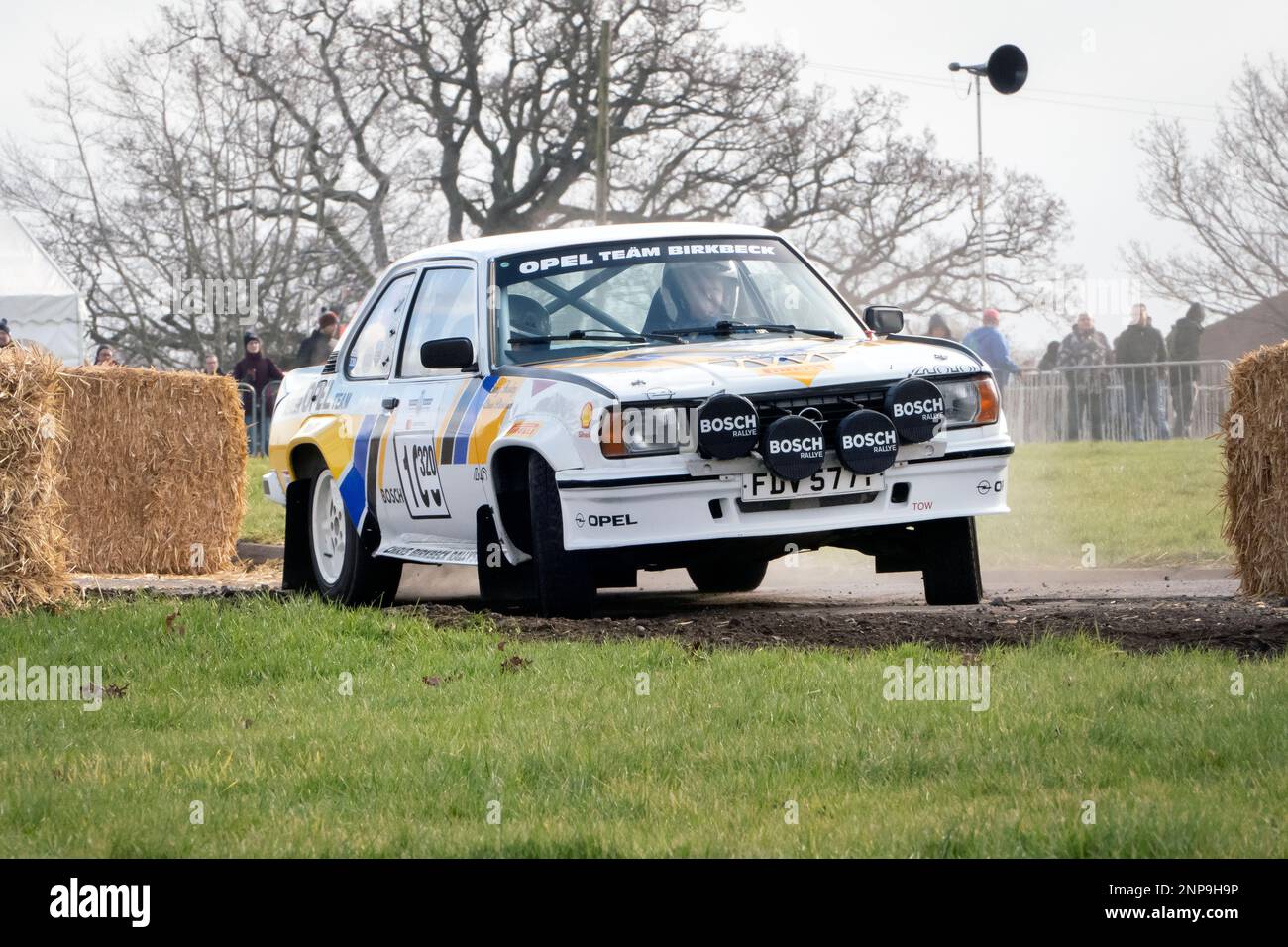 Auto Opel Ascona Rally a Race retro 2023 Exhibition e Rally stage a Stoneleigh Park Warwickshire UK Foto Stock